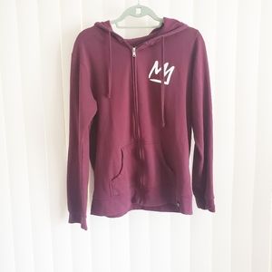 Mammoth Burgundy Zipup Hoodie Size XL